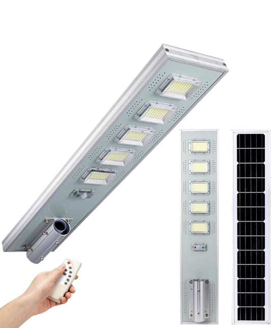 5000W Solar Powered Street Light Outdoor, Waterproof Solar Parking Lot Lights Commercial Motion Sensor LED Flood Lights with Remote