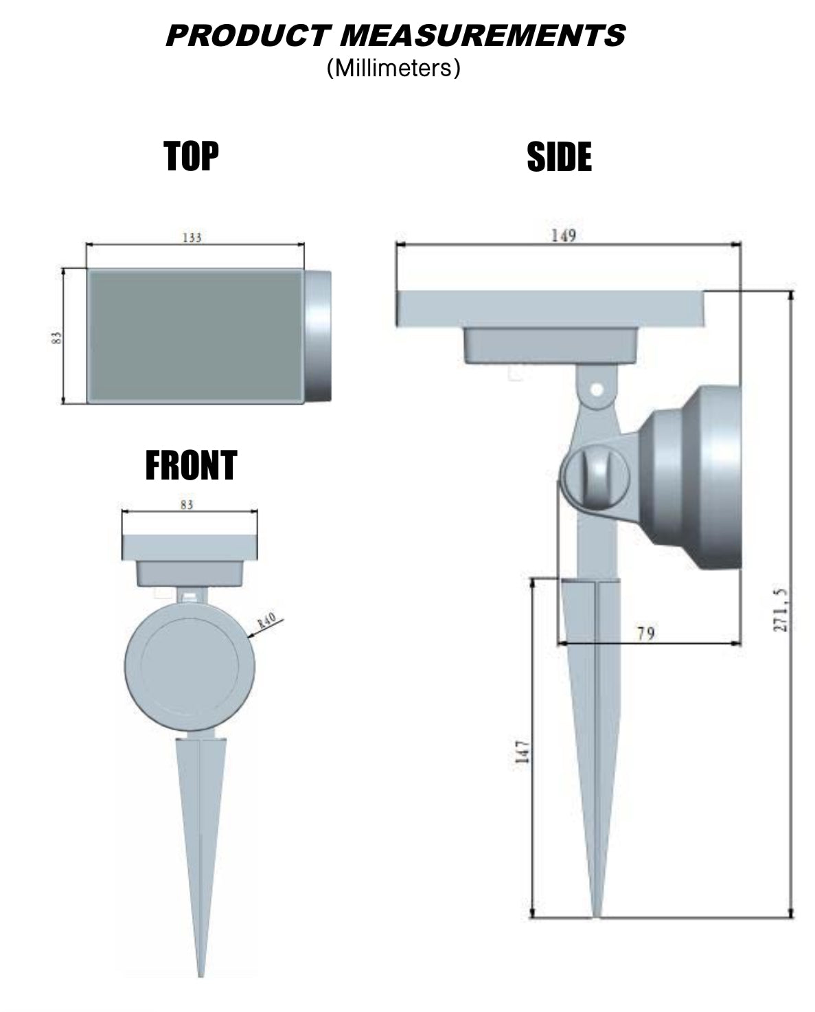 2-Piece LED Solar Spotlights - Oil-Rubbed Bronze 50 Lumen