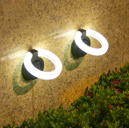 4 Pack Round Outdoor Ground Lights Adjustable Disk Solar Pathway Lamp