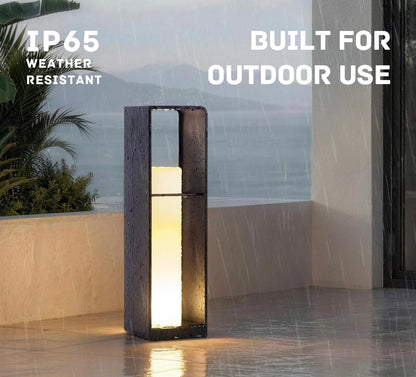 LumenX Smart Aluminum Floor Lamp Dimmable, Cordless Dusk to Dawn Solar Lanterns Outdoor, Large Led Corner Floor Lamps with Remote Control