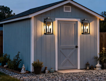 SmartYard Solar Wall Lantern with Motion Sensor – 3 Lighting Modes, Dusk-to-Dawn Outdoor Porch Light
