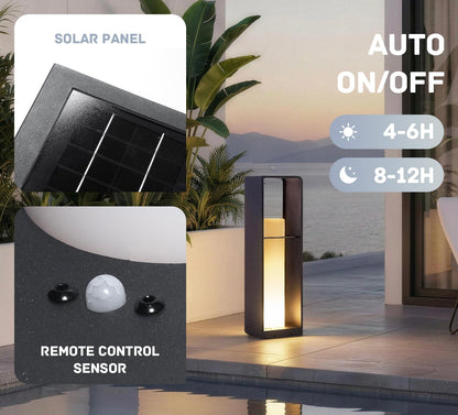 LumenX Smart Aluminum Floor Lamp Dimmable, Cordless Dusk to Dawn Solar Lanterns Outdoor, Large Led Corner Floor Lamps with Remote Control