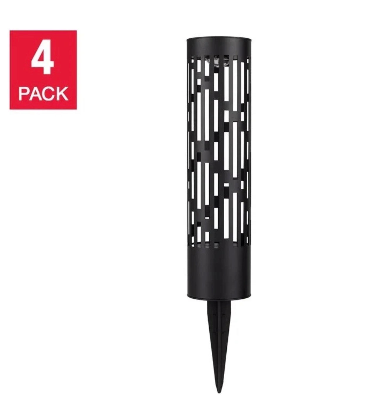 SmartYard 50 Lumen Rotating Solar Bollard Lights, 4-pack