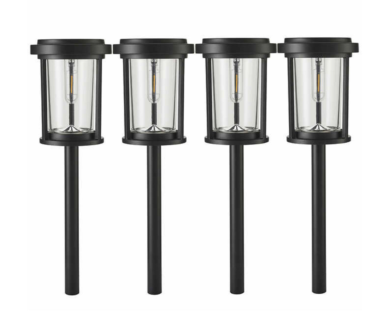 SmartYard Vintage LED Bulb - Solar Pathway Light Set of 4