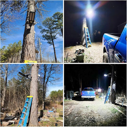 8500W Solar Street Lights Outdoor, 6500K Dusk to Dawn, LED Wide Angle Lamp with Motion Sensor and Remote Control