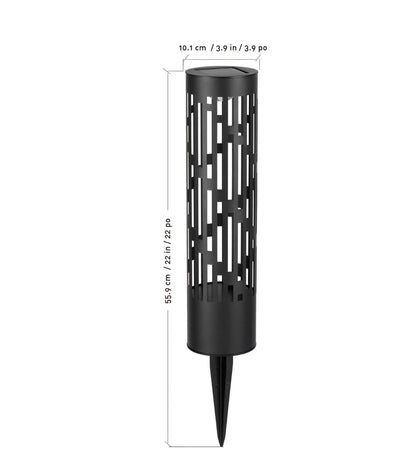 SmartYard 50 Lumen Rotating Solar Bollard Lights, 4-pack