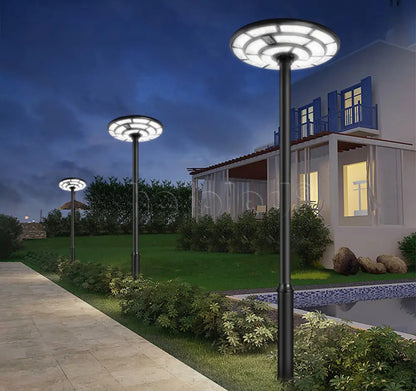 2500W Solar Outdoor Light UFO Garden Pole And Wall Street Lights For Home, Yard, Farmhouses with Remote