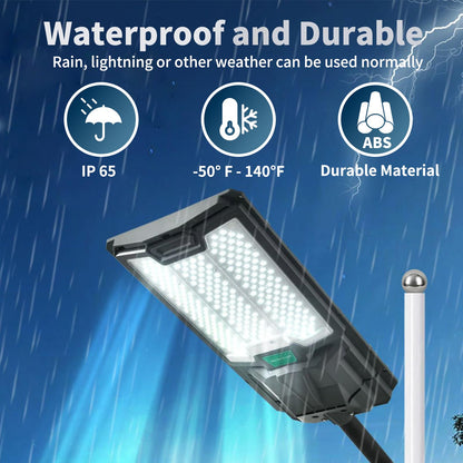 5200W Solar Street Lights Outdoor, Waterproof Commercial Dusk to Dawn, 200000LM Solar Flood Lights Outdoor Motion Sensor