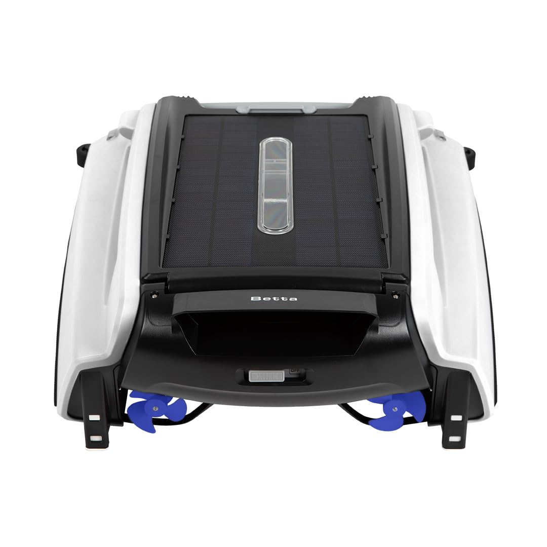 LumenX SE Solar Powered Automatic Robotic Pool Surface Skimmer Cleaner with 24/7 Continuous Cleaning Battery Power and Re-Engineered Twin Salt Chlorine Tolerant Motors