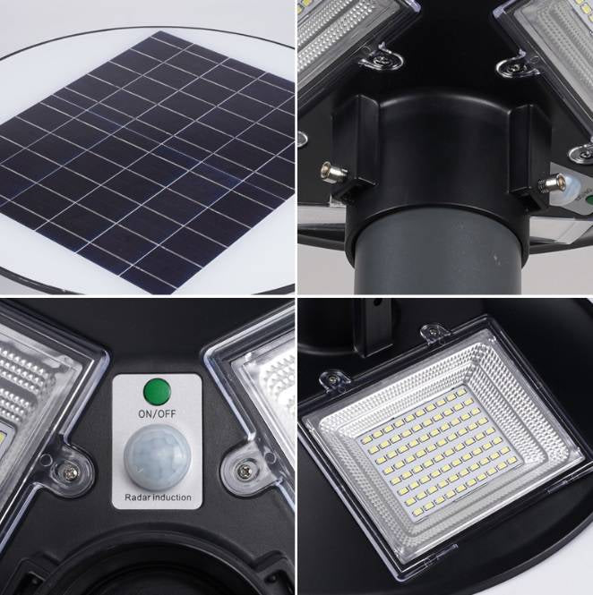 1500W Solar UFO Motion Sensor All in one Solar Garden Street Light With Remote Control