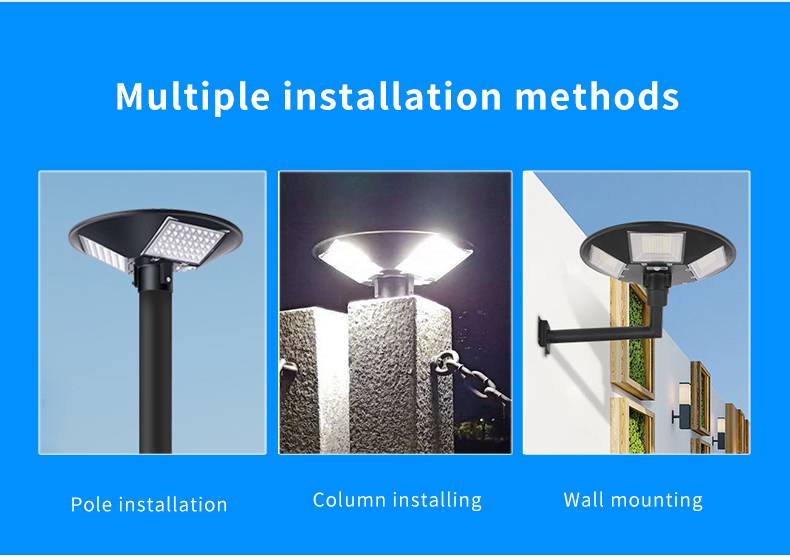 1500W Solar UFO Motion Sensor All in one Solar Garden Street Light With Remote Control