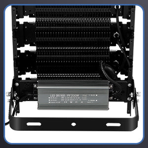 LED Stadium Flood Lights Hard Wire 300W Equivalent 80000LM Super Bright LED Arena Lights 85-305V IP66 Waterproof 6500K