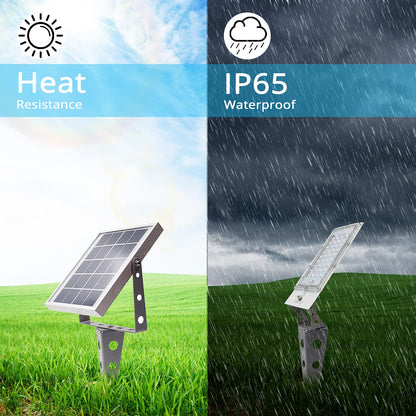 280W Solar Metal Flood Light And Spotlight,36LED 16ft Cable Waterproof Outdoor Landscape Sign 2000 Lumen Auto On/Off Dust to Dawn