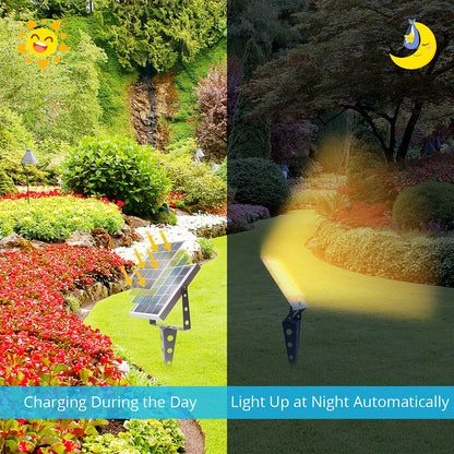 280W Solar Metal Flood Light And Spotlight,36LED 16ft Cable Waterproof Outdoor Landscape Sign 2000 Lumen Auto On/Off Dust to Dawn
