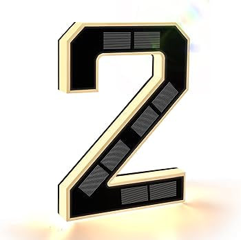 SmartYard 9 Inch Solar Lighted House Numbers for Outside, Light Up Waterproof LED Address Numbers Signs for Houses, Large Personalized Illuminated Exterior Modern House Numbers Light