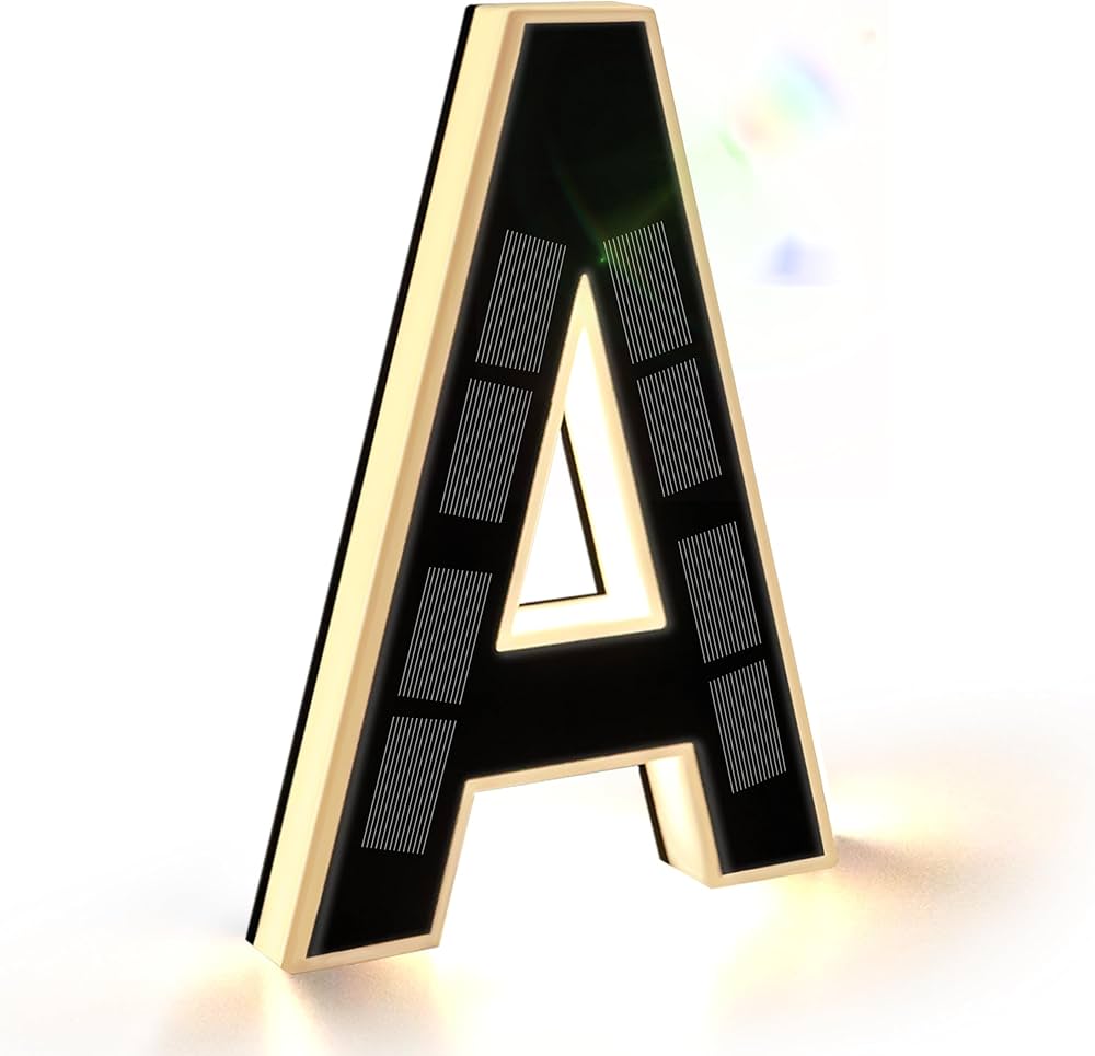 SmartYard 9 Inch Solar Lighted House Numbers for Outside, Light Up Waterproof LED Address Numbers Signs for Houses, Large Personalized Illuminated Exterior Modern House Numbers Light