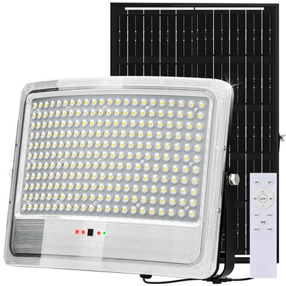 8400W LED Solar Aluminum Frame Flood Lights Outdoor, Billboard 238LED Dusk to Dawn Waterproof Security Commercial Lighting with 16.4ft Cables