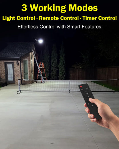 8000W Aluminum Frame Solar Street Light Solar Parking Lot 20000LM, Outdoor, Dusk to Dawn, Waterproof, IP65, Remote