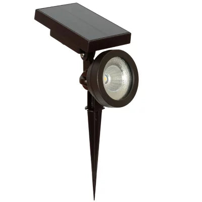 2-Piece LED Solar Spotlights - Oil-Rubbed Bronze 50 Lumen