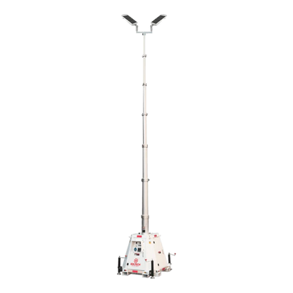 LumenX Twinko - Heavy Duty Mobile Solar Light Tower+2 11000W Fixture