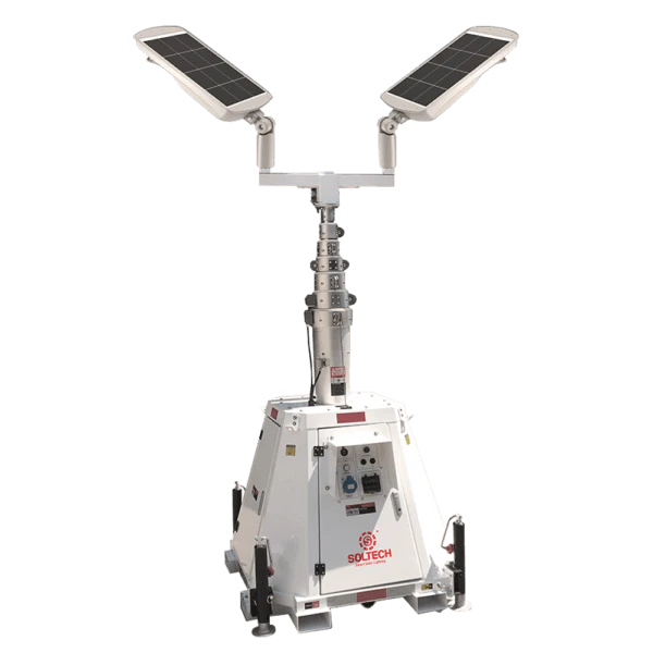 LumenX Twinko - Heavy Duty Mobile Solar Light Tower+2 11000W Fixture