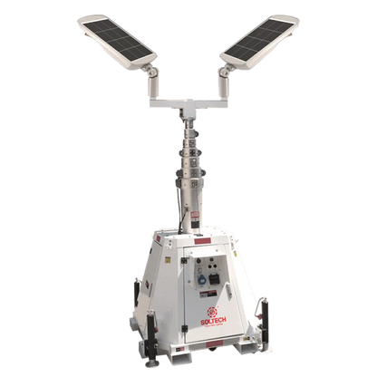 LumenX Twinko - Heavy Duty Mobile Solar Light Tower+2 11000W Fixture