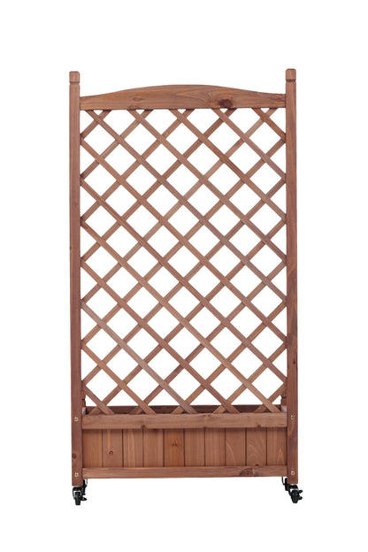 2-Pack Raised Garden Beds with Trellis, Outdoor Wooden Plant Box, and Plant Stand - Perfect for Vines and Flowers