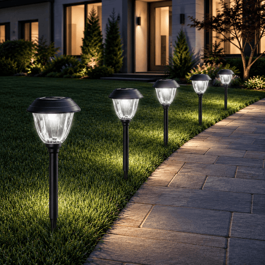 Alpan 10 Pack Solar Pathway LED Lights Outdoor-Stainless Steel 15 Lumen( Bronze ) - Outdoor Solar Outlet