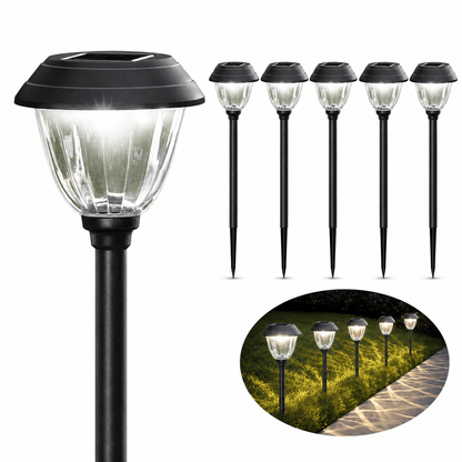 Alpan 10 Pack Solar Pathway LED Lights Outdoor-Stainless Steel 15 Lumen( Bronze ) - Outdoor Solar Outlet