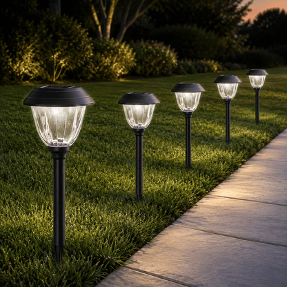 Alpan 10 Pack Solar Pathway LED Lights Outdoor-Stainless Steel 15 Lumen( Bronze ) - Outdoor Solar Outlet