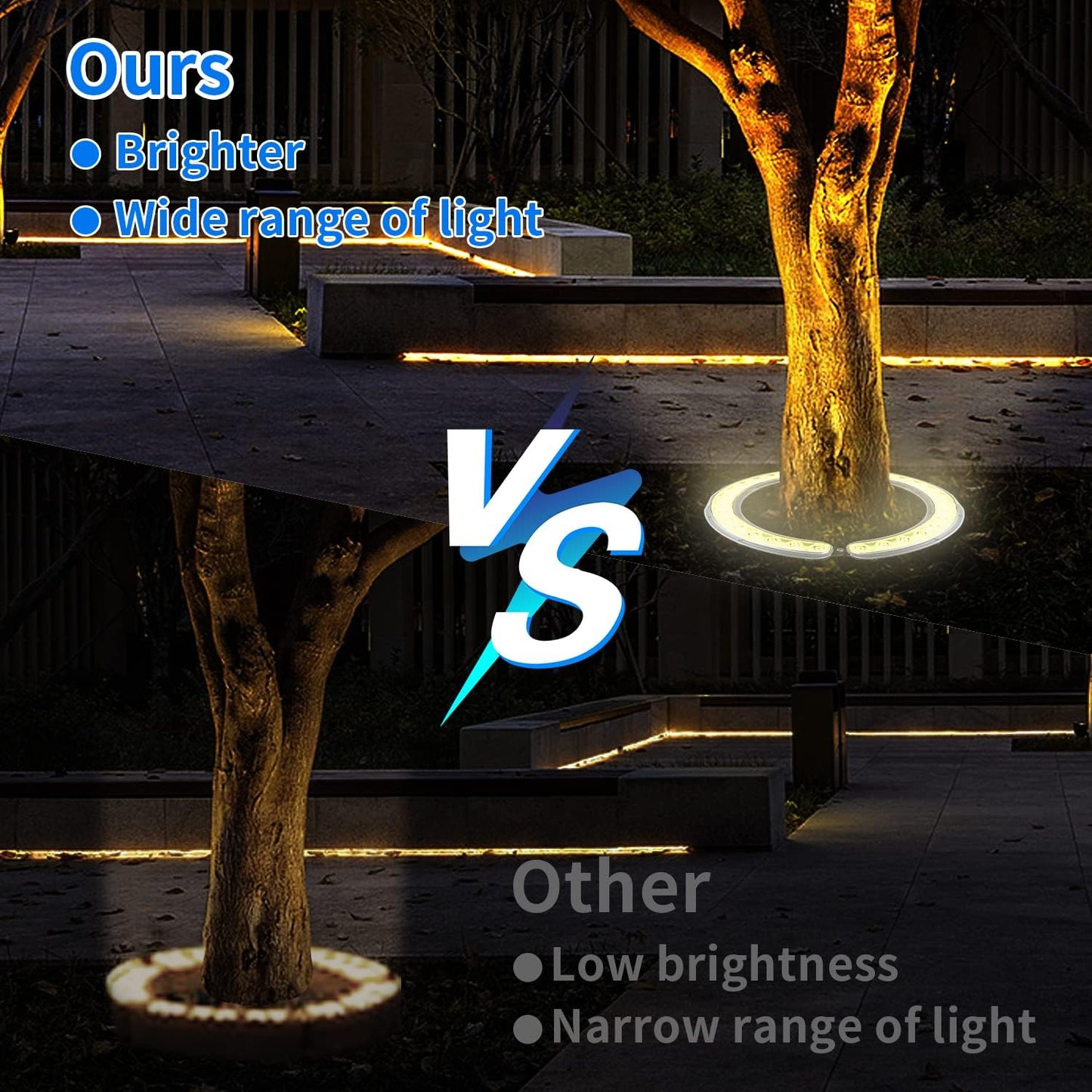 Aluminum Solar Palm Tree Lights Outdoor Uplight Landscape Spotlights Solar Powered 32 LEDs - Outdoor Solar Outlet