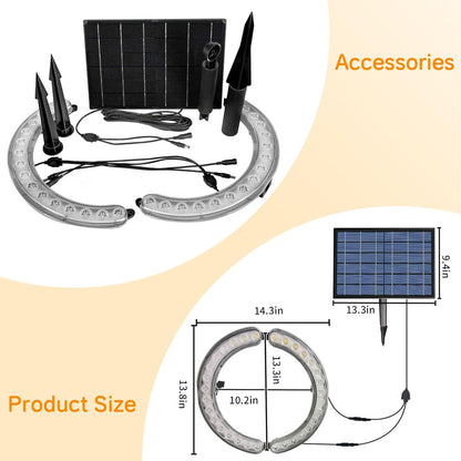 Aluminum Solar Palm Tree Lights Outdoor Uplight Landscape Spotlights Solar Powered 32 LEDs - Outdoor Solar Outlet