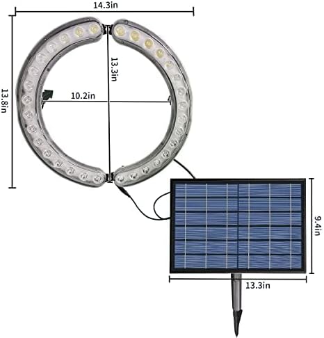 Aluminum Solar Palm Tree Lights Outdoor Uplight Landscape Spotlights Solar Powered 32 LEDs - Outdoor Solar Outlet
