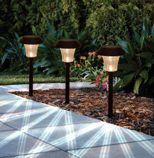 Berkely Jensen 12 -Lumens Oil-rubbed Bronze Solar LED Outdoor Path Light 5 Pack( 3000-Kelvins K) - Outdoor Solar Outlet