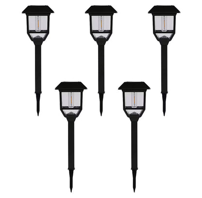 Berkley Jensen 5 Pack Solar LED Pathway Lights 15 Lumen- Graphite Black - Outdoor Solar Outlet