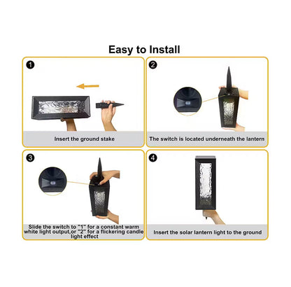 Berkley Jensen 50 Lumen Solar LED Lanterns,Warm White & Candle Flickering-2 Pack - Outdoor Solar Outlet