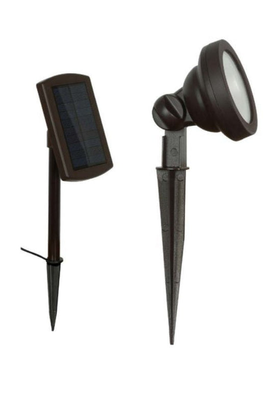 Berkley Jensen 50-Lumen Solar Spotlights Set Of 2 - Outdoor Solar Outlet