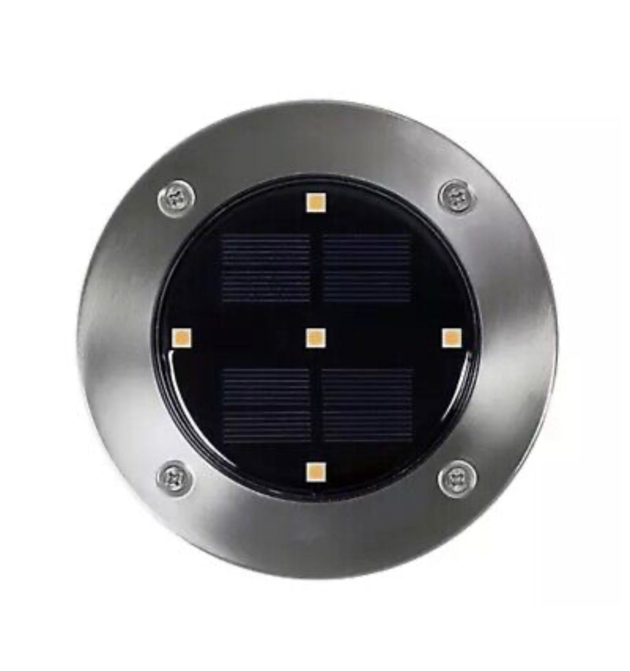 Berkley Jensen 6-Lumen Solar Disk Mark Lights, 6 pk. - Stainless Steel - Outdoor Solar Outlet