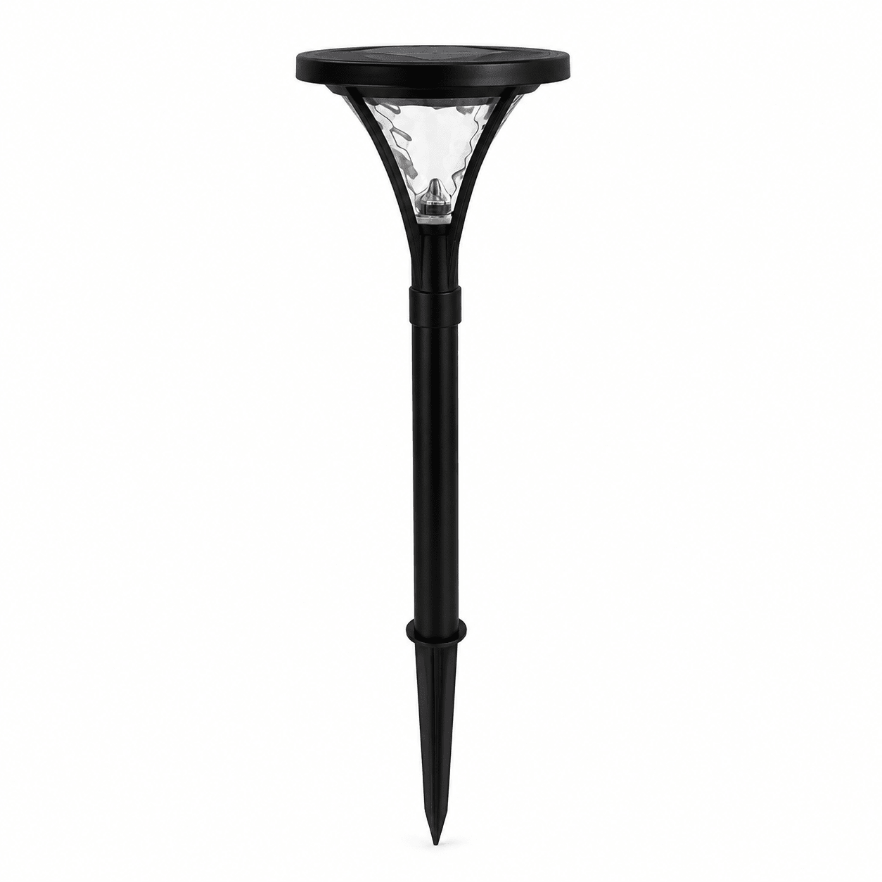 Berkley Jensen Set of 4 Aluminum Solar LED Pathway Lights, 20 Lumens, Graphite Black Finish - Outdoor Solar Outlet