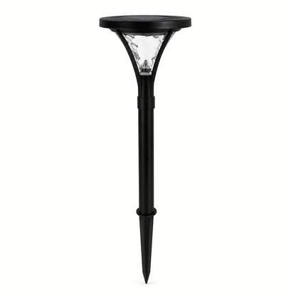 Berkley Jensen Set of 4 Aluminum Solar LED Pathway Lights, 20 Lumens, Graphite Black Finish - Outdoor Solar Outlet
