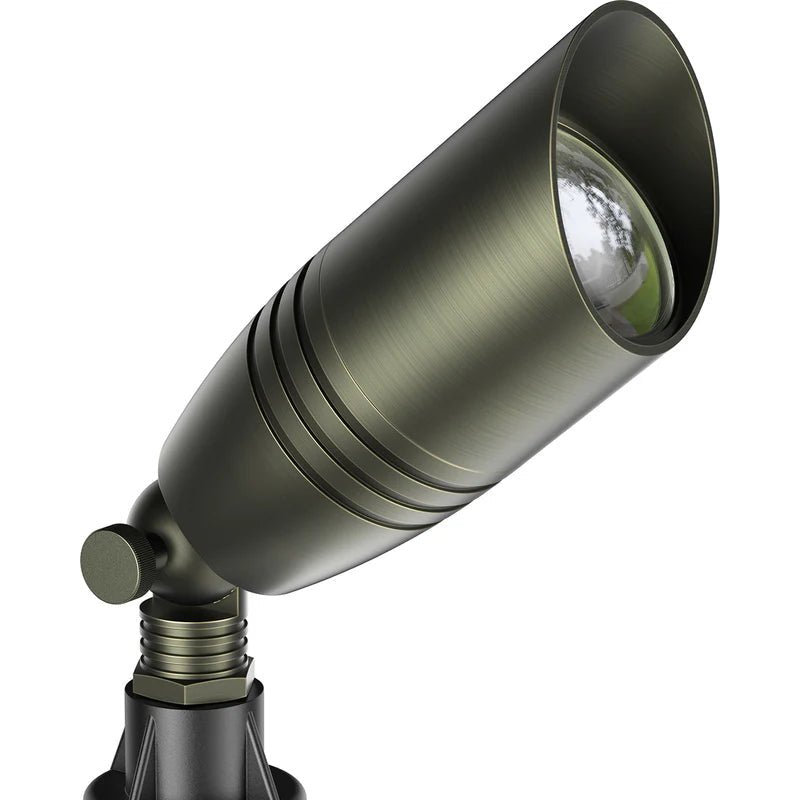 Brass Landscape Spotlights 1-Pack with MR16 Bulb(S02), 12V Low Voltage Landscape Lighting 2700K - Outdoor Solar Outlet