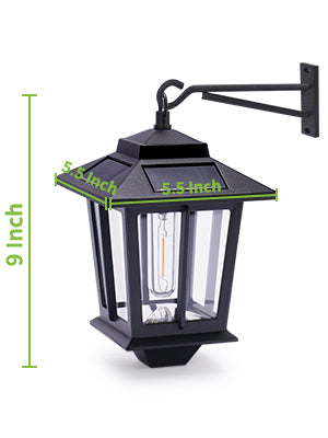 2 Pack SmartYard Solar Aluminum Wall Hanging Lanterns with 2 Pack SmartYard Solar Aluminum Wall Hanging Lanterns with