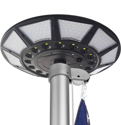 Commercial Solar Flag Pole Light Outdoor Dusk to Dawn, 266 led Light, 4200lm Super Bright - Outdoor Solar Outlet