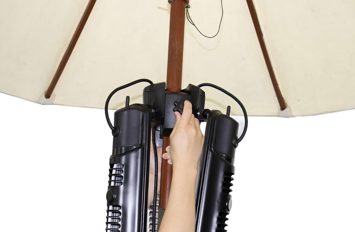 Electric Umbrella Heater Outdoor Heaters for Patio Electric Only Waterproof Infrared for Patio, Commercial and Residential - Outdoor Solar Outlet