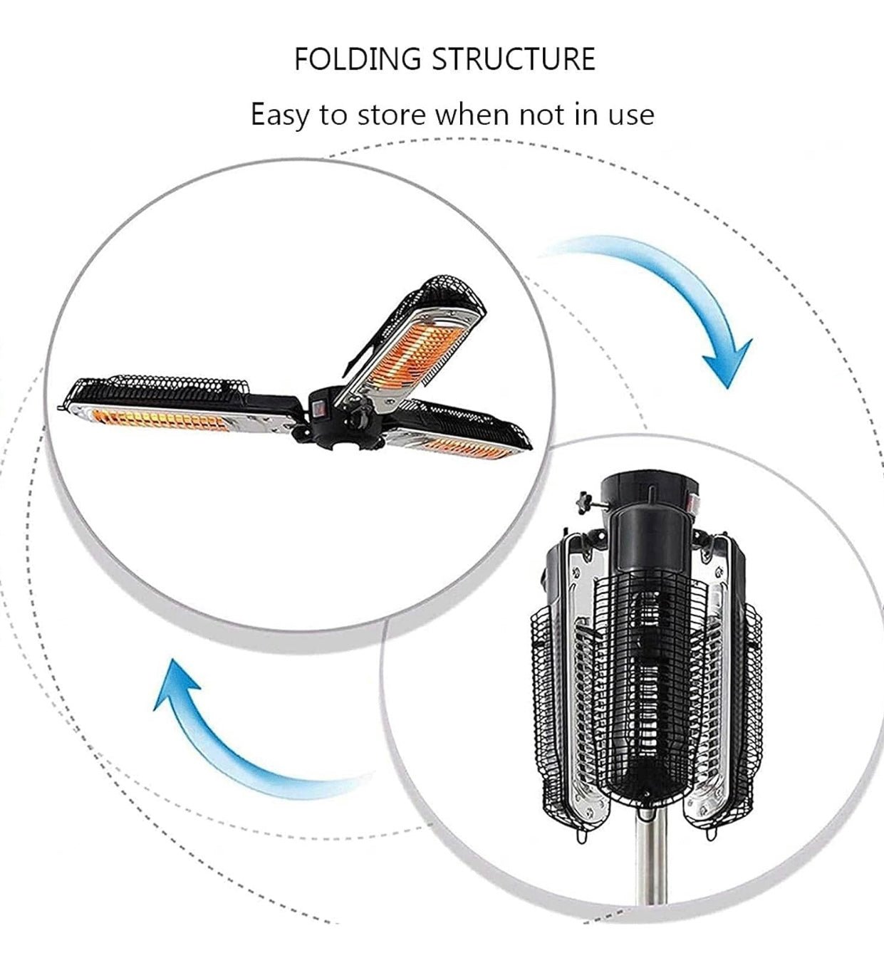 Electric Umbrella Heater Outdoor Heaters for Patio Electric Only Waterproof Infrared for Patio, Commercial and Residential - Outdoor Solar Outlet