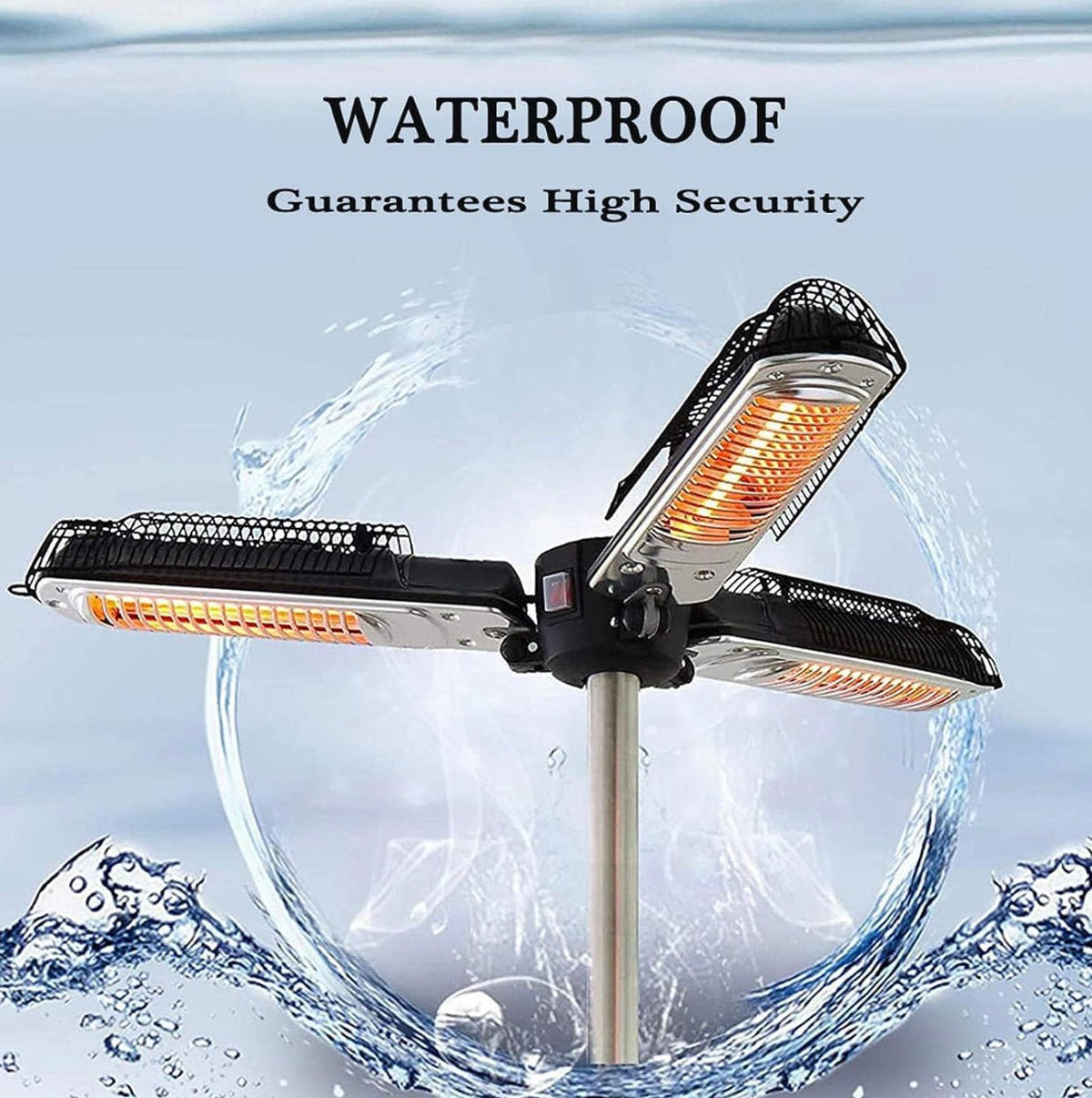 Electric Umbrella Heater Outdoor Heaters for Patio Electric Only Waterproof Infrared for Patio, Commercial and Residential - Outdoor Solar Outlet