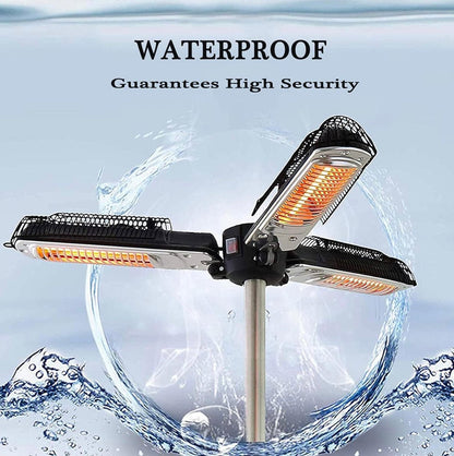 Electric Umbrella Heater Outdoor Heaters for Patio Electric Only Waterproof Infrared for Patio, Commercial and Residential - Outdoor Solar Outlet