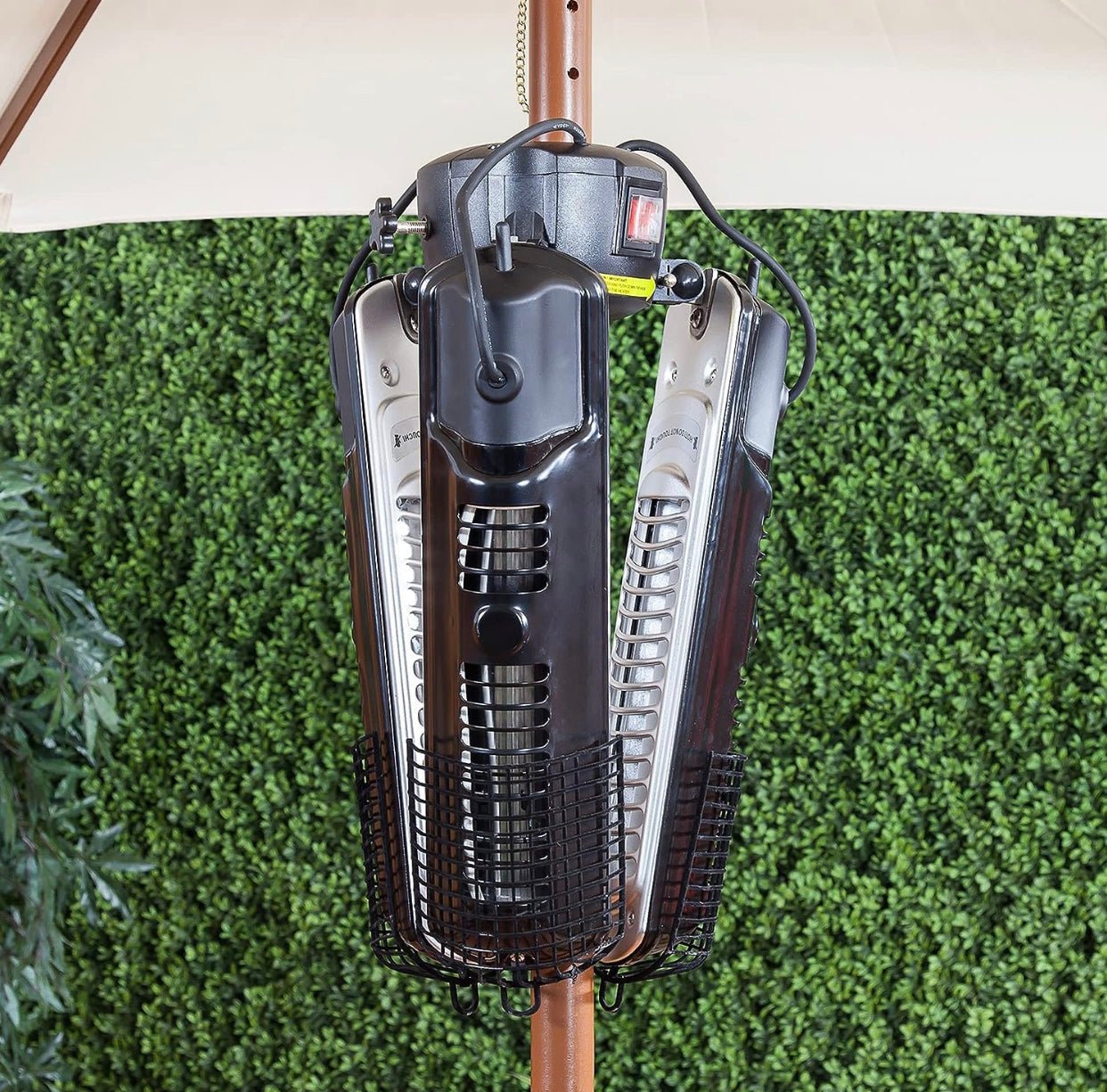 Electric Umbrella Heater Outdoor Heaters for Patio Electric Only Waterproof Infrared for Patio, Commercial and Residential - Outdoor Solar Outlet