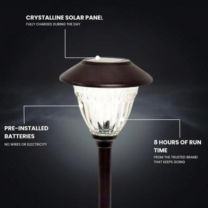 Energizer 10 Pack Solar LED Pathway Lights Outdoor-Stainless Steel - Outdoor Solar Outlet
