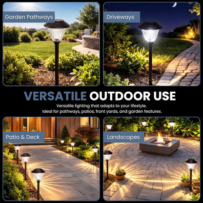 Energizer 10 Pack Solar LED Pathway Lights Outdoor-Stainless Steel - Outdoor Solar Outlet